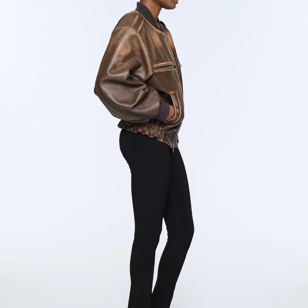 Ducie Leather Bomber - Picture 4 of 5